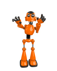 Fototapeta premium nice robot want to grab you full view