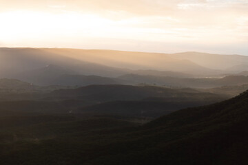 sunrise in the mountains