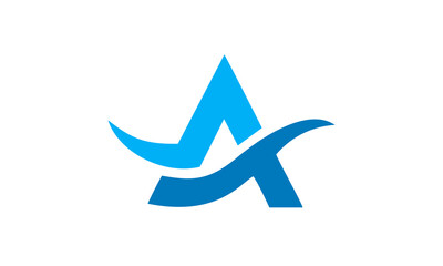 Letter A wave logo