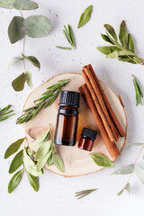 Natural ingredients for immunity boosting, aromatherapy with essential oils