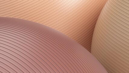 Wallpaper of huge spheres in pastel colors. Fashion and design banner. 
