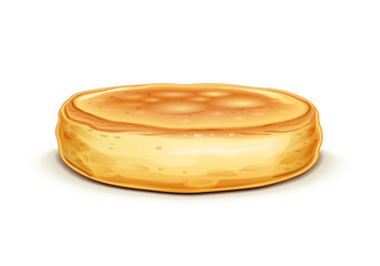 Pancake. Sweet dessert breakfast. Isolated on white background. Vector illustration.