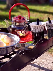 teapot with tea