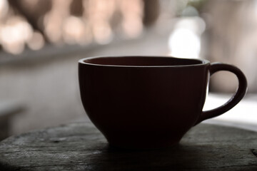 natural cinnamon tea and clove on white background blurred background