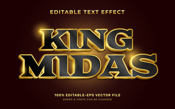 Gold editable text effect