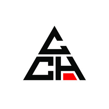 CCH triangle letter logo design with triangle shape. CCH triangle logo design monogram. CCH triangle vector logo template with red color. CCH triangular logo Simple, Elegant, and Luxurious Logo. CCH 