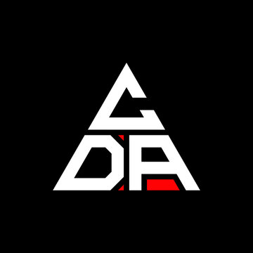 CDA triangle letter logo design with triangle shape. CDA triangle logo design monogram. CDA triangle vector logo template with red color. CDA triangular logo Simple, Elegant, and Luxurious Logo. CDA 