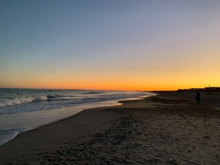sunset on the beach
