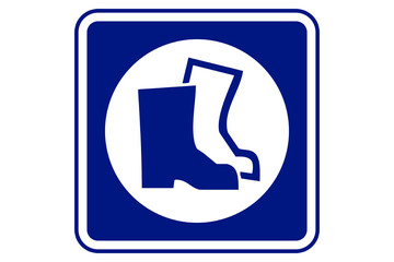 Illustration of a safety boots on a blue background