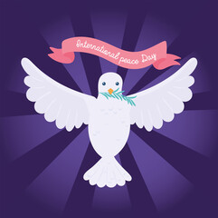 international peace day pigeon