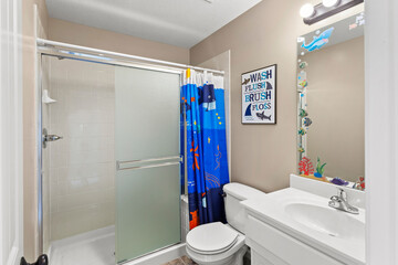 bathroom in a hotel