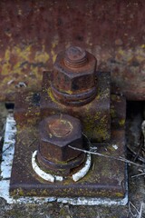 Railroad track anchor details from narrow gage railroad in Bulgaria