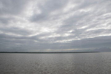 clouds over the river