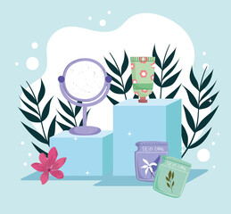 self care mirror and products