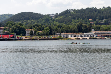 Summer view of Pancharevo lake, Bulgaria