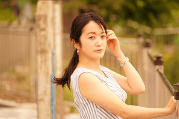 Obraz premium お台場 女性ポートレート