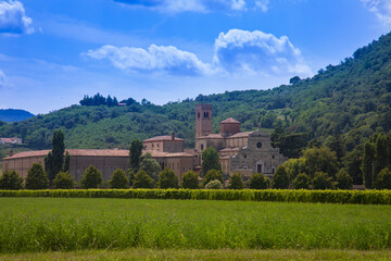 Fototapeta na wymiar view of the abbey of Praglia , the province of Padua