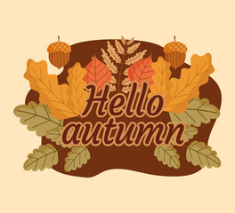 Fototapeta premium hello autumn banner
