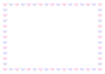 かわいいシンプルなハートのフレーム／Cute Simple Heart frame