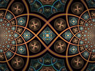 Abstract fractal background, computer-generated illustration.