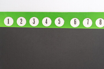 vintage game board with numbers 1 to 8