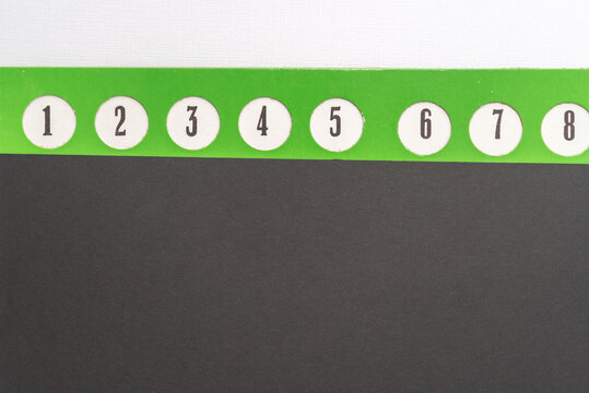 vintage game board with numbers 1 to 8