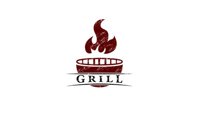 Premium vector Grill logo, BBQ, Barbeque, pork, Grilled, fork, spatula template