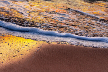 sea foam and waves