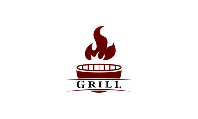 Premium vector Grill logo, BBQ, Barbeque, pork, Grilled, fork, spatula template