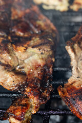 Obraz na płótnie Canvas meat on the grill