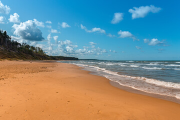Fototapeta na wymiar Beautiful seaside with sandy beach