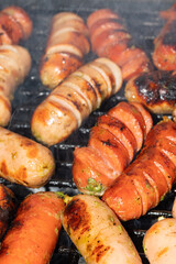grilled meat on the grill