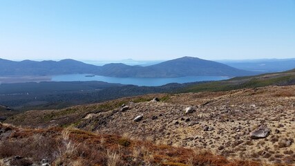 Fototapeta premium A view from a New Zealand hiking trek