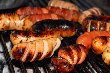 grilled meat on the grill