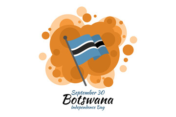 September 30, Independence Day of Botswana. vector illustration. Suitable for greeting card, poster and banner.