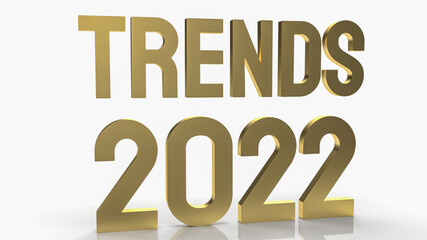 trends 2022 text for business plan concept 3d rendering.