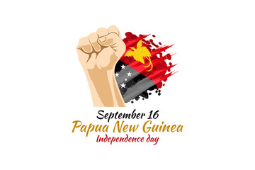 September 16, Independence Day of Papua New Guinea. vector illustration. Suitable for greeting card, poster and banner.