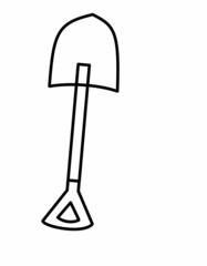 シャベル(線画)