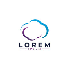 cloud logo icon vector illustration