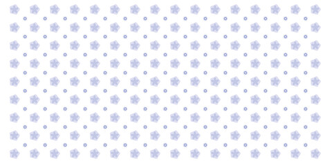 A pattern of purple flowers on a white background. Vector illustration.