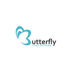 Butterfly logo design icon vector