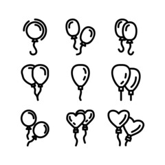 balloon icon or logo isolated sign symbol vector illustration - high quality black style vector icons
