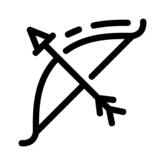 bow and arrow icon or logo isolated sign symbol vector illustration - high quality black style vector icons
