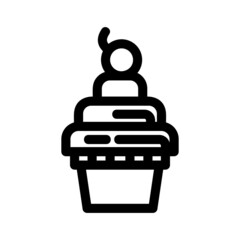 cupcake icon or logo isolated sign symbol vector illustration - high quality black style vector icons
