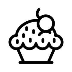 cupcake icon or logo isolated sign symbol vector illustration - high quality black style vector icons
