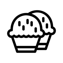 cupcake icon or logo isolated sign symbol vector illustration - high quality black style vector icons
