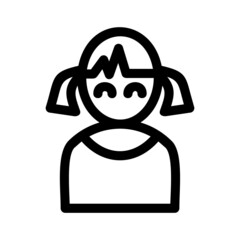 girl icon or logo isolated sign symbol vector illustration - high quality black style vector icons
