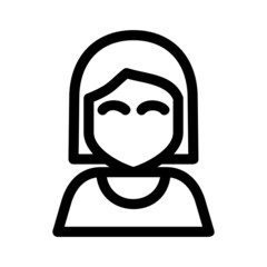 girl icon or logo isolated sign symbol vector illustration - high quality black style vector icons
