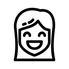 girl icon or logo isolated sign symbol vector illustration - high quality black style vector icons
