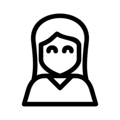 girl icon or logo isolated sign symbol vector illustration - high quality black style vector icons
